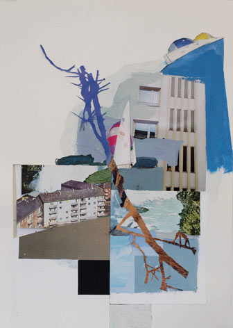 Alfons Pressnitz | "Ast" | Collage/Foto/Papierschnitt/Acryl auf Papier | 40 x 30 cm | 2010